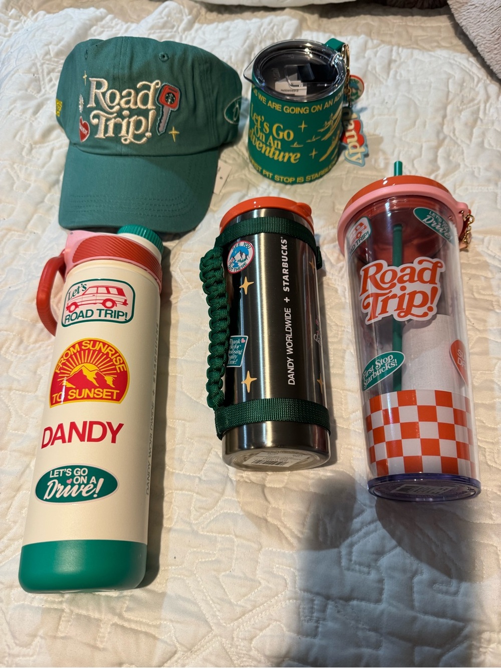 Road Trip Baseball Cap & Travel Cup Set -Starbucks + Dandy Road Trip Collection